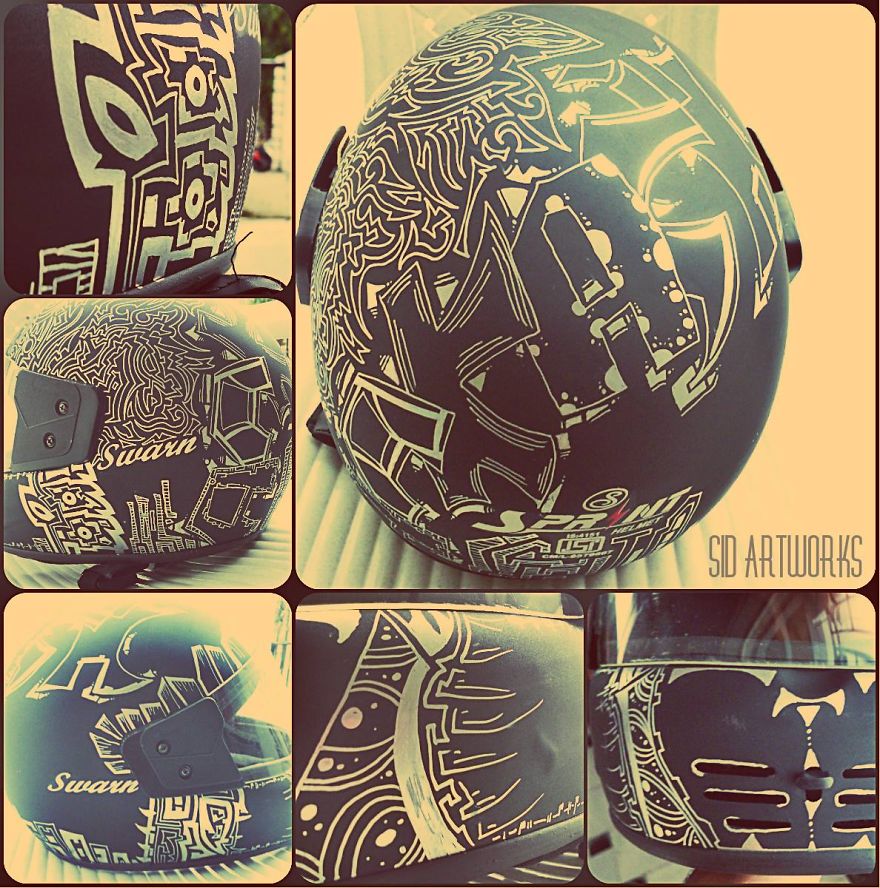 I Paint Guitars, Helmets, Walls And Mobile Covers.