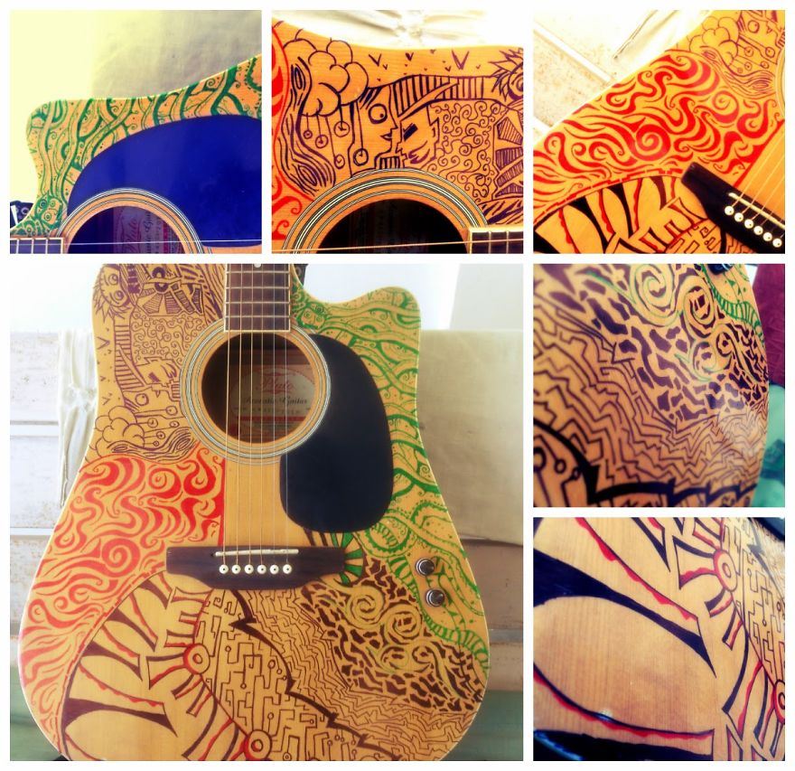 I Paint Guitars, Helmets, Walls And Mobile Covers.