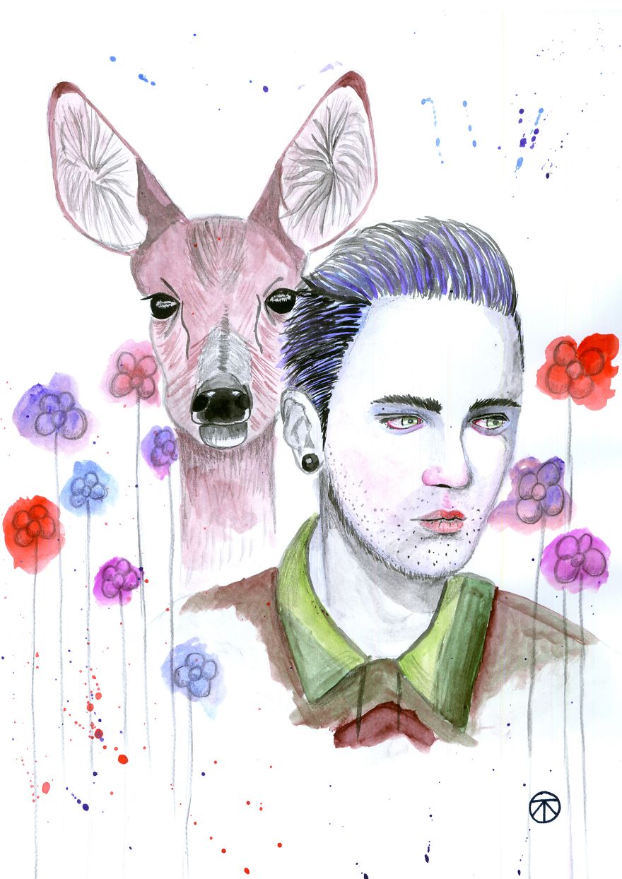 I Paint Portraits Of People With Their Spirit Animals