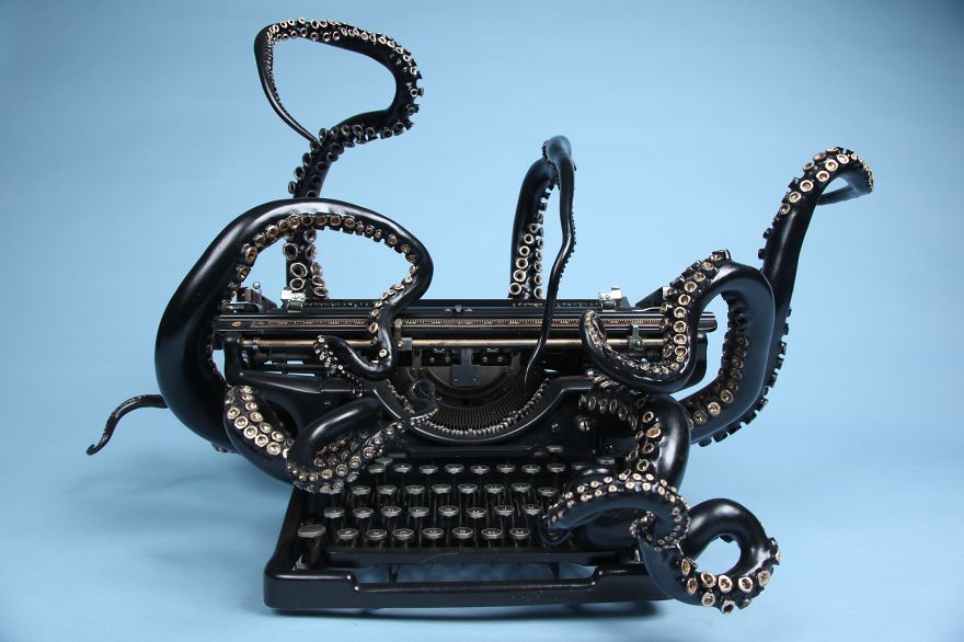 Octopus Typewriter By Courtney Brown