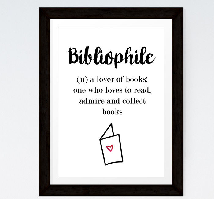 Bibliophile Definition Print For Book Lovers