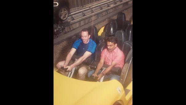 Man Takes His Taxi Driver To The Theme Park With Him Since He(the Driver)had Never Been To One