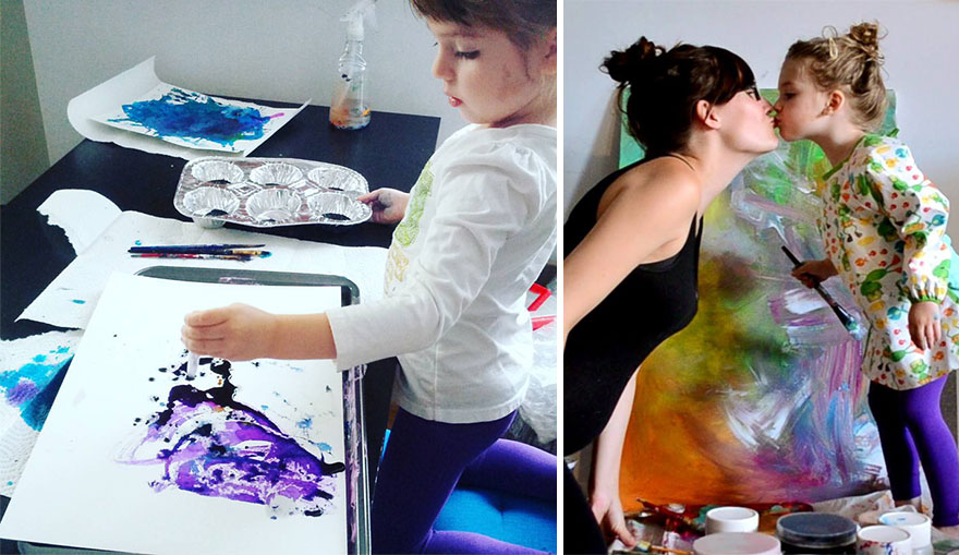 Mom Turns Her 3-Year-Old’s Doodles Into Paintings