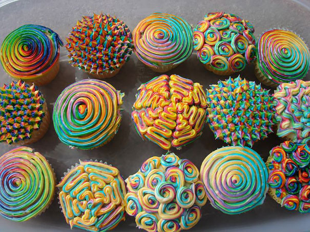 Psychedelic Cupcakes