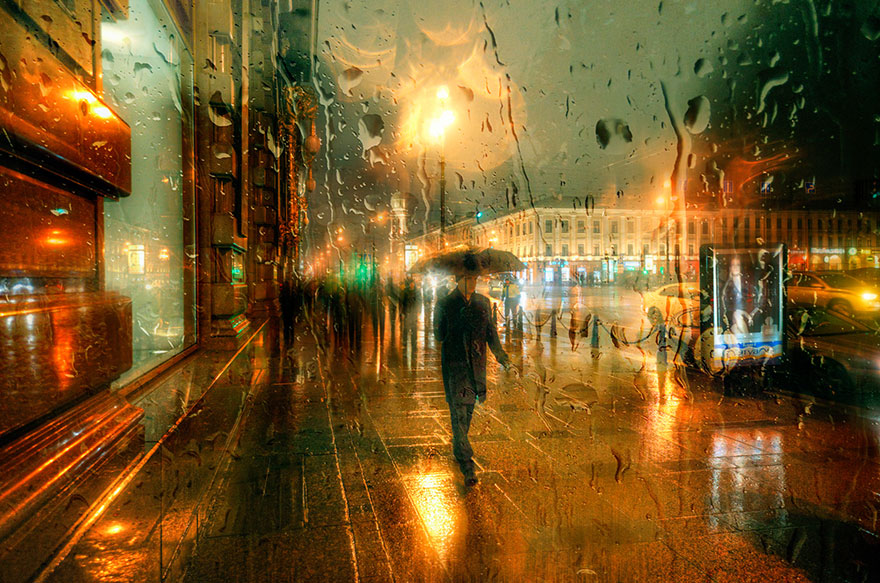 Rainy Russian Street Photography Looks Like Oil Paintings