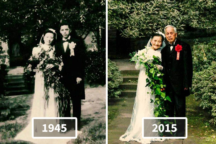 98-Year-Old Couple Recreate Their Wedding Day After 70 Years