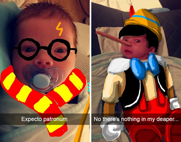SNAPDAD: Dad Doodles On His Baby’s Snapchat Pics And It’s Adorable
