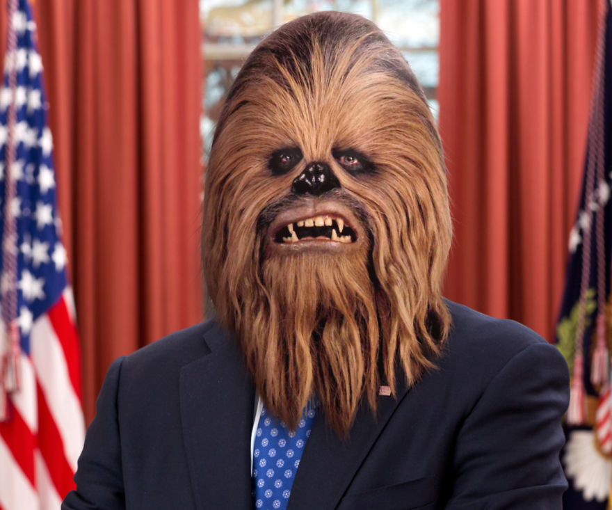 Chewbacca's Presidential Pose