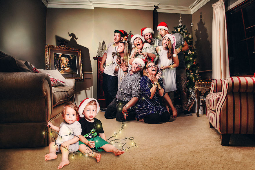 The Macaulays Create Christmas Family Cards With A Twist