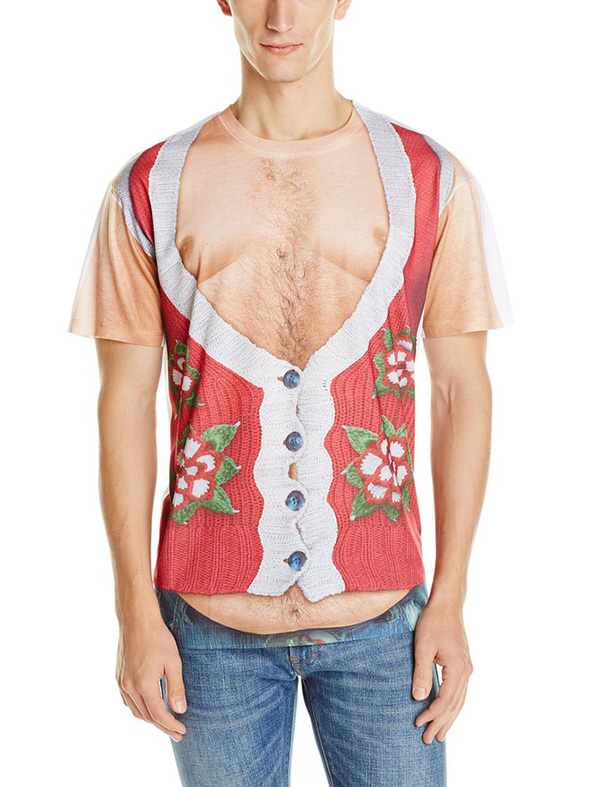 Hairy Belly Ugly Christmas T-Shirt