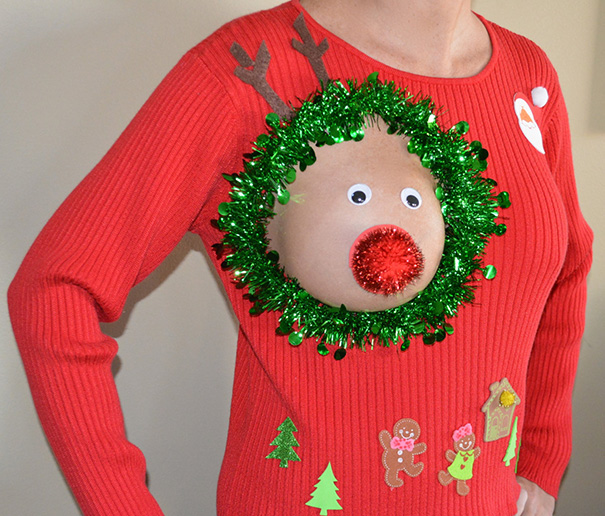 Breastfeeding Mom's Ugly Christmas Sweater