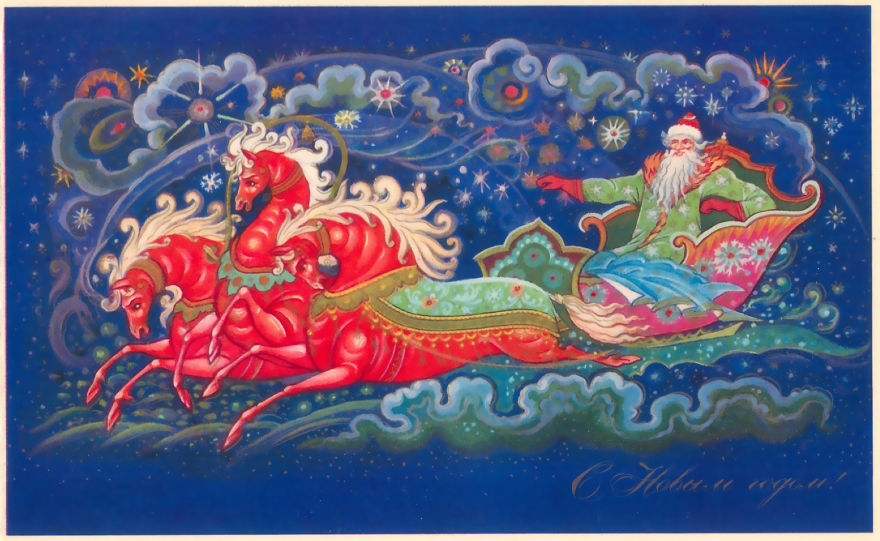 Vintage Russian Christmas Cards