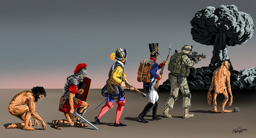 War And Peace: New Powerful Illustrations By Gunduz Aghayev
