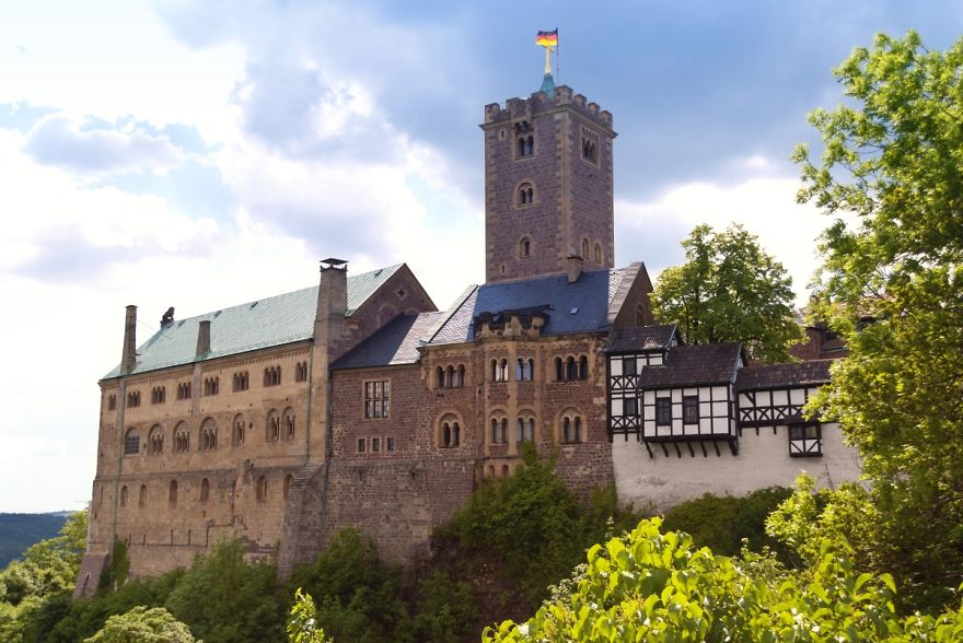 Wartburg Castle Is One Of The Best Preserved 11c Medieval Castles In Germany