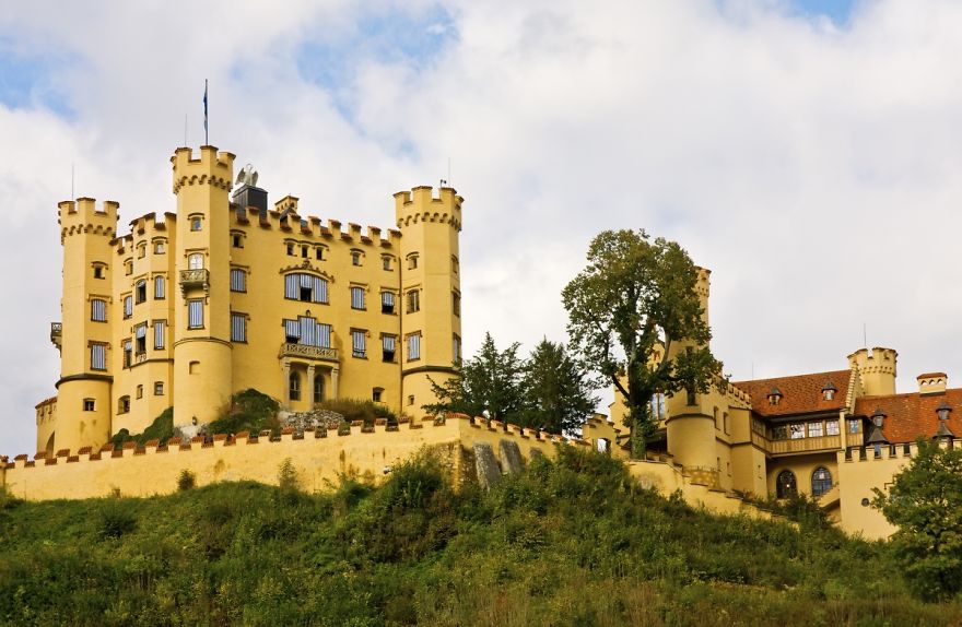 Hohenschwangau Castle- This Gothic Castle Construction Began In 1833, And The Interior Was Decorated With Depictions Of Medieval Stories And Poetry