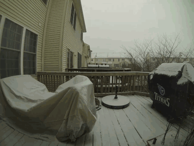 Timelapse Showing 24 Hours Of Snowfall In Virginia