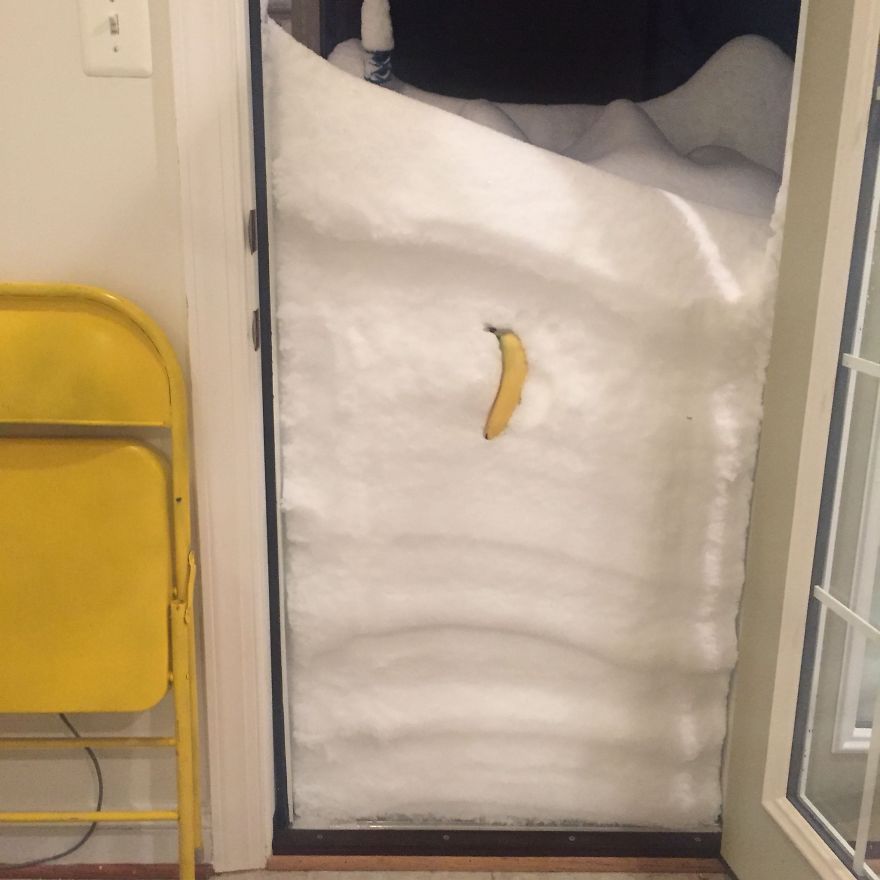That's Like At Least 6 Bananas Of Snow