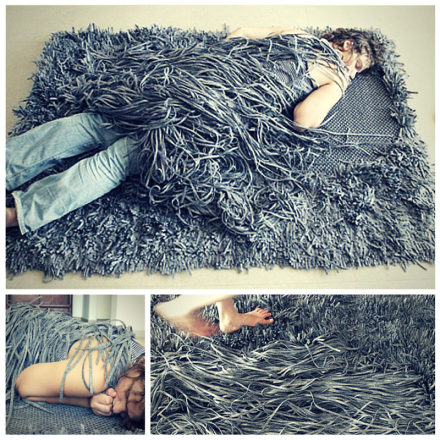 The Comb Over Carpet - This Unhygienic Carpet Is Created By The Israeli Designer Meirav Barzilay