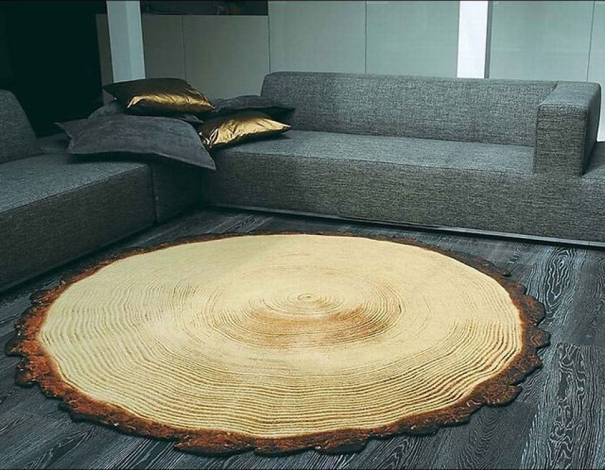 The Log Slice Rug - Created By Yvette Laduk With Highly Durable Materials