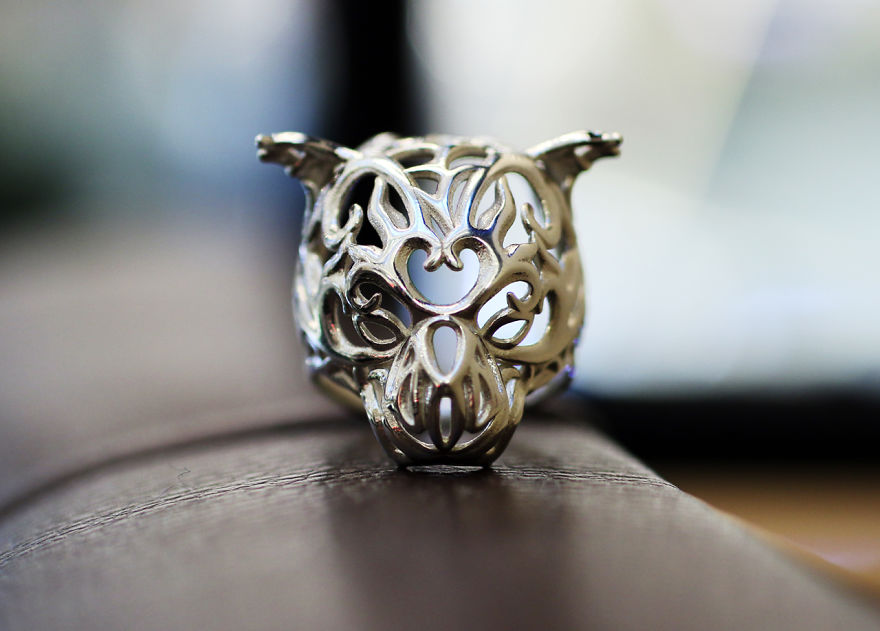 3d Printed Tiger Zodiac Ring - Chinese Astrology - Vulcan Jewelry