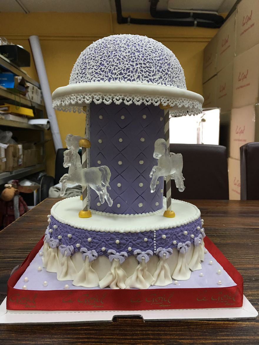 Carousel Cake Inspired By Cinderella
