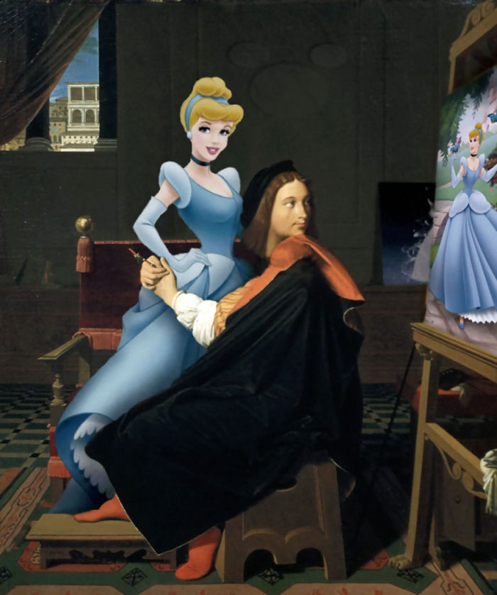 Raphael And The Fornarina By Jean Auguste Dominique Ingres
