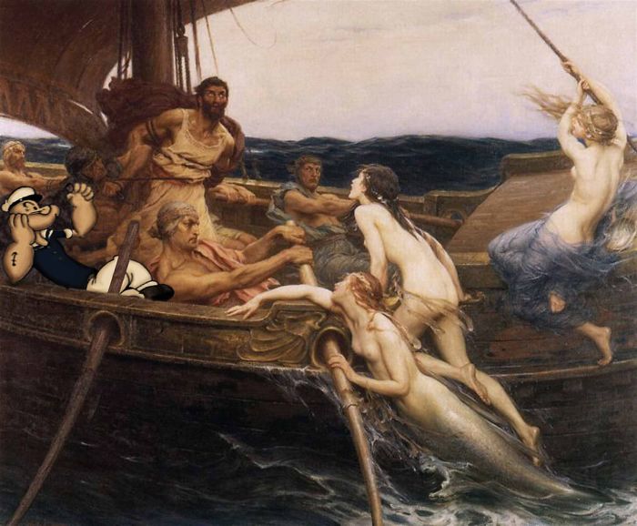 Ulysses And The Sirens By Herbert James Draper