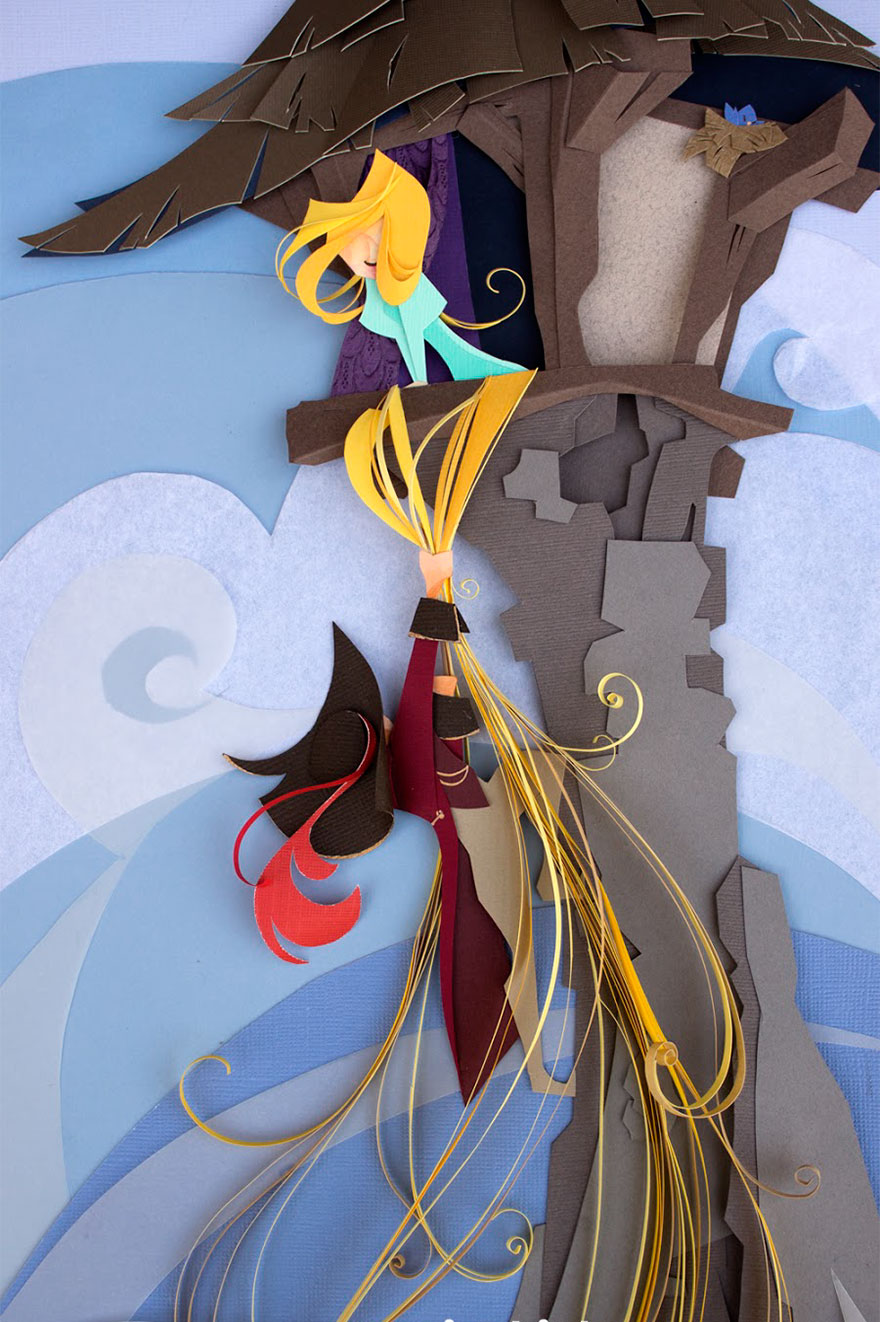 Artist Makes Disney Characters From Layers Of Paper | Bored Panda