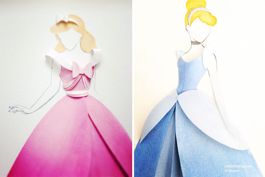 Artist Makes Disney Characters From Layers Of Paper
