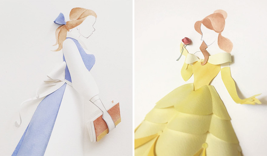 Artist Makes Disney Characters From Layers Of Paper