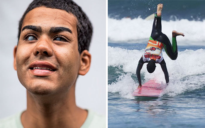 This Blind Guy Became A Professional Surfer Using An Unusual Technique