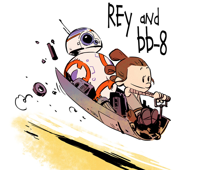 “Star Wars” Reimagined As “Calvin & Hobbes” Characters