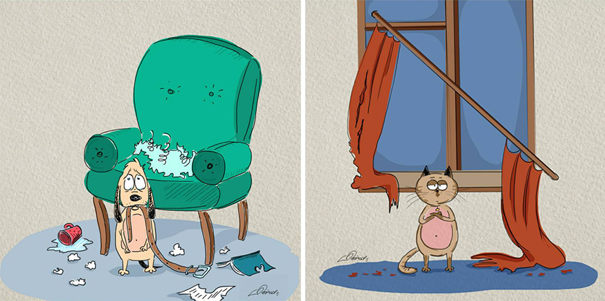 cats-vs-dogs-funny-illustrations-bird-born-7