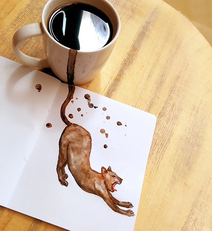 Russian Illustrator Reimagines Different Coffees As Cats