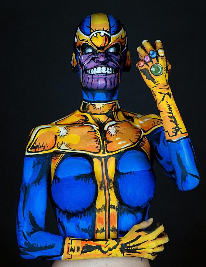 Cosplay Body Painting Superheroes By Kay Pike