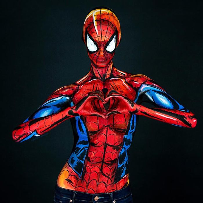 Cosplay Body Painting Superheroes By Kay Pike