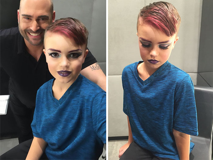 8-Year-Old Boy Wanted To Learn Makeup And His Mom Bought Him A Lesson