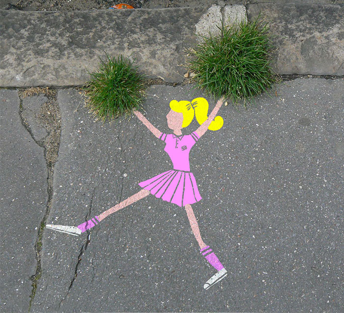 Artist Adds Fun Doodles To The Streets Of Paris
