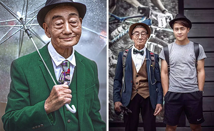 85-Year-Old Farmer Transformed By Grandson Into Fashion Icon