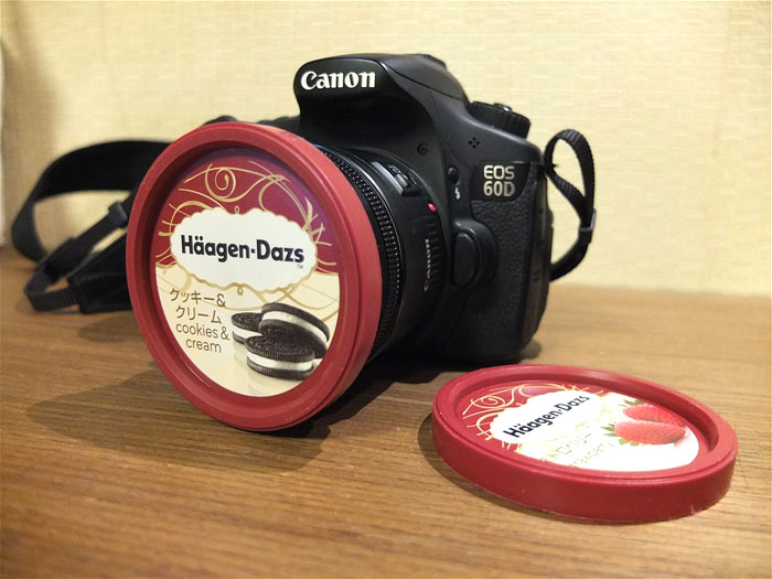Häagen-Dazs Ice Cream Lid Is Actually A Perfect 72mm Lens Cap