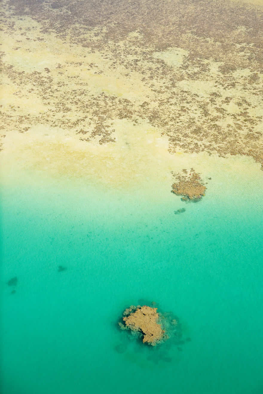 I Captured Breathtaking Sea And Sand Patterns From A Helicopter (Can You Find The Hidden Dolphin?)