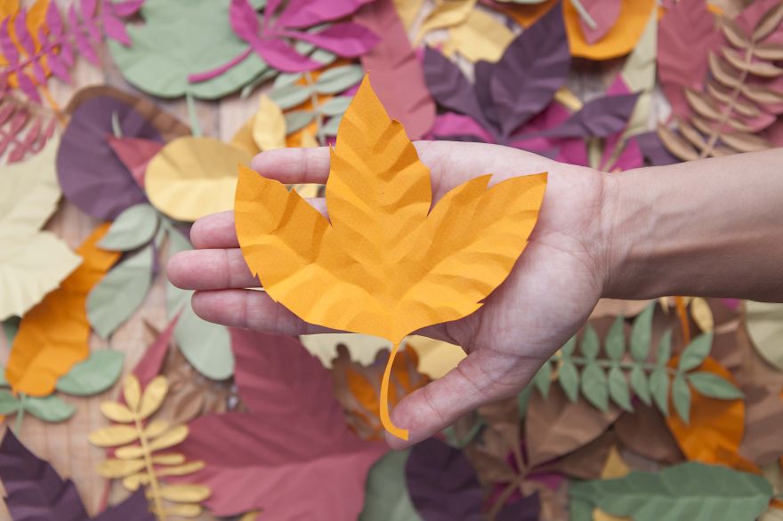 I Create Large Hand Cut Tropical Paper Leaves