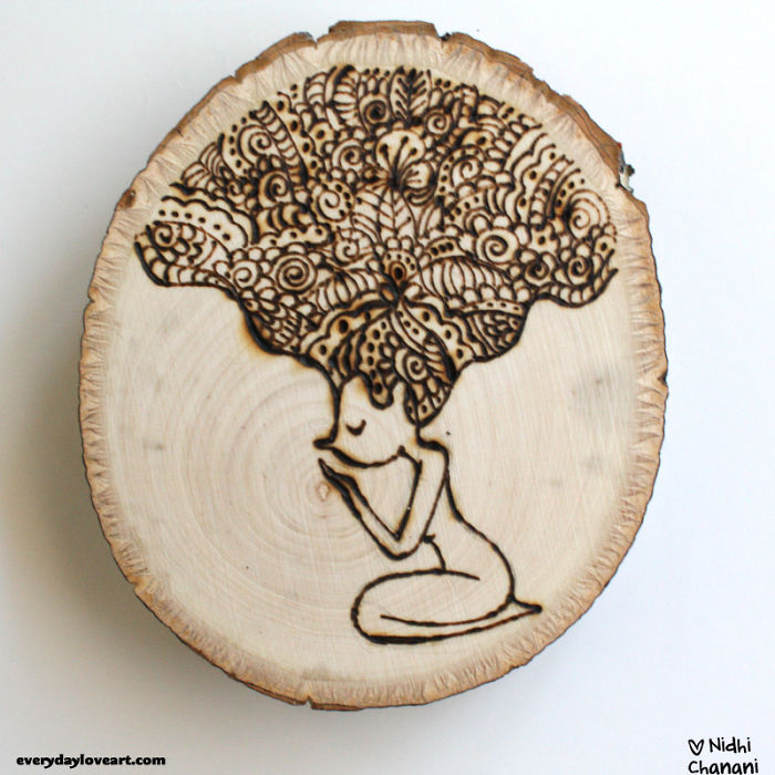 I Create Wood Burnt Art Inspired By Henna