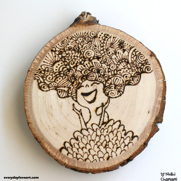 I Create Wood Burnt Art Inspired By Henna