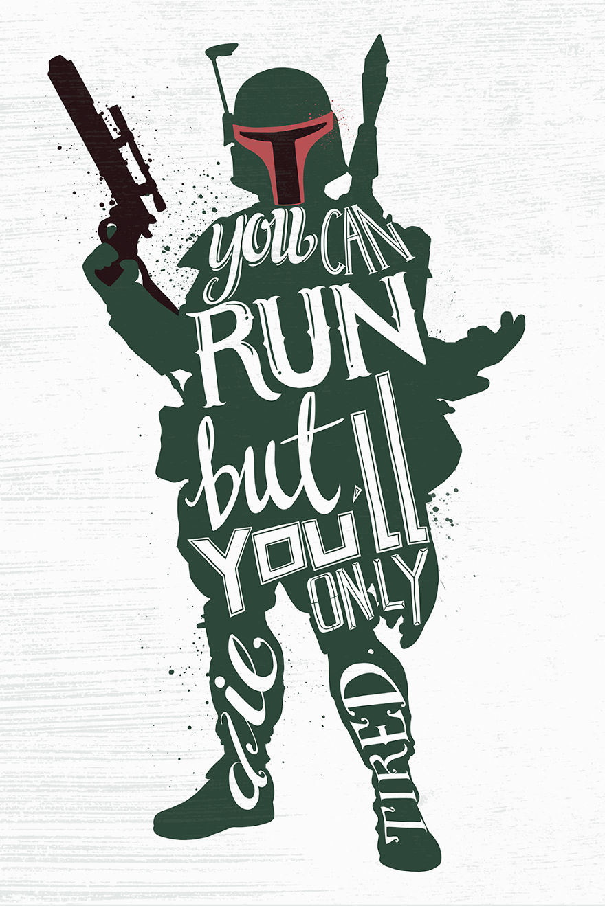 I Hand-Lettered Famous Star Wars Quotes
