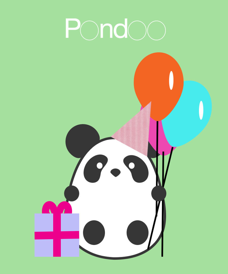 I Invented A Cute Panda Character - Pondoo