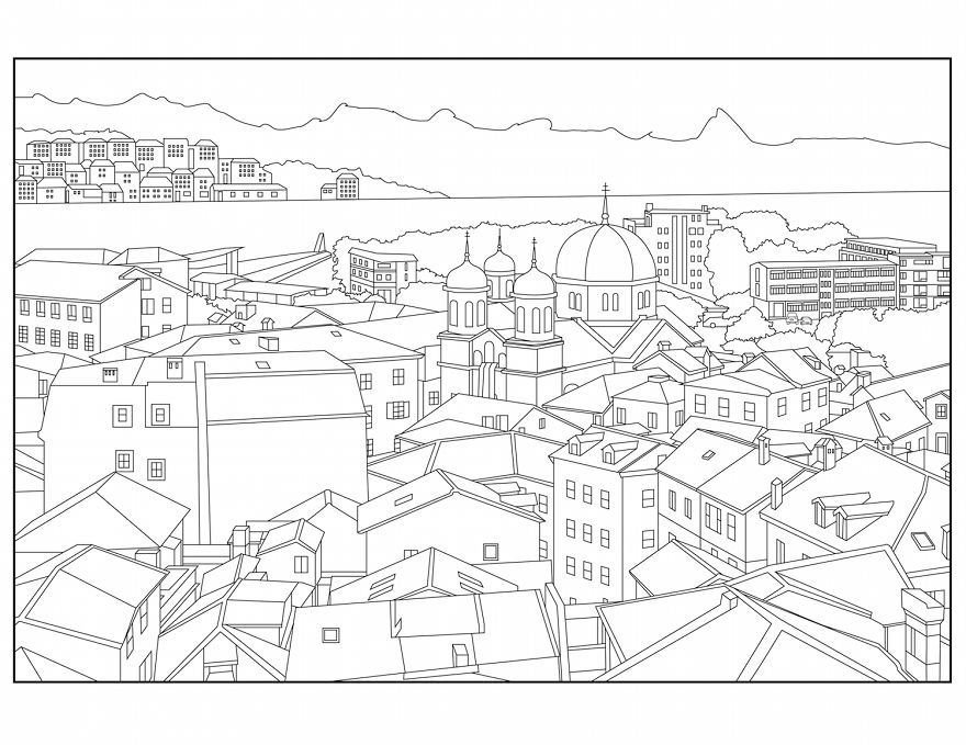 I Made An Adult Coloring Book That Takes You To The Places I've Visited