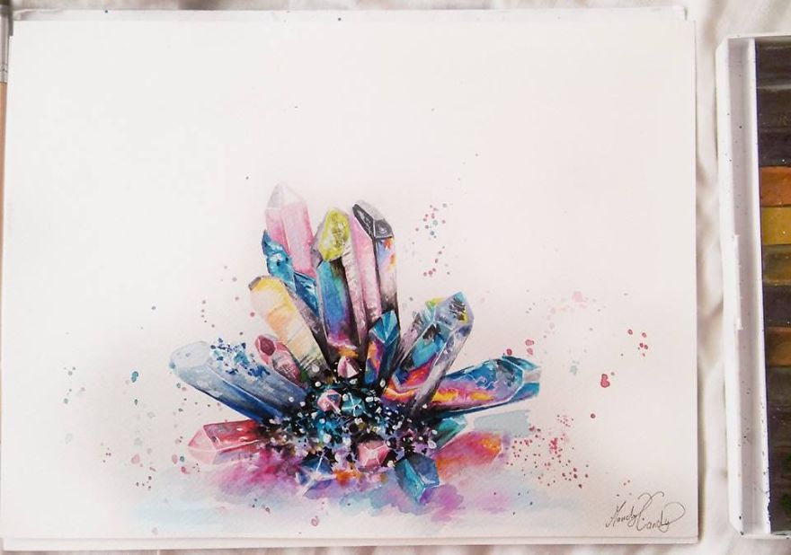 Blick Art Materials - Make your paintings pop! 🎈 Brusho Crystal Colours  are amazingly versatile and intermixable watercolor ink crystals that can  be used on paper, canvas, or even wood! Brusho Crystal
