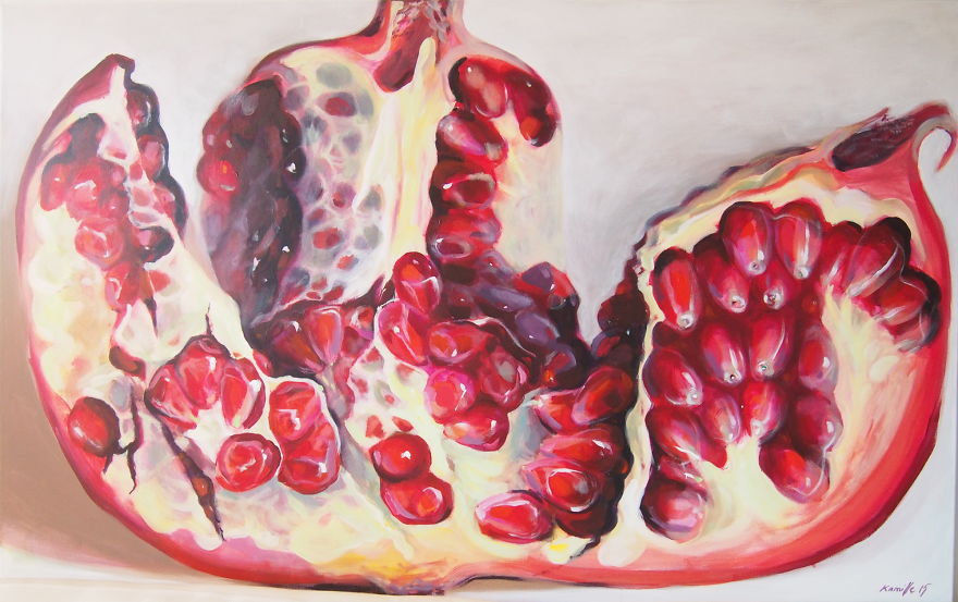 I Paint Pomegranates On Canvas