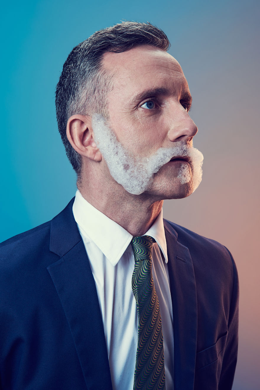 I Shoot Men With Bubble Beards To Show How Temporary Trends Can Be